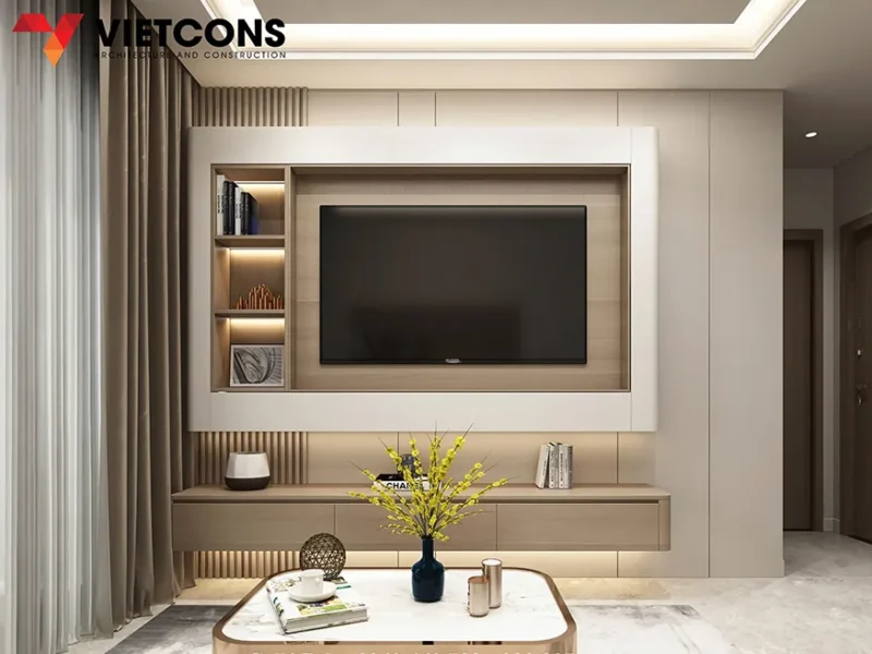 Ảnh test — Phòng khách chung cư BCONS sau thi công nội thất
